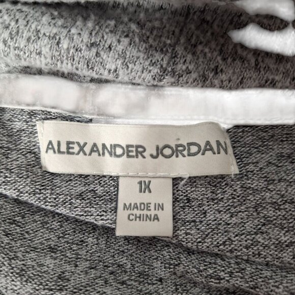 Alexander Jordan Women's Gray Cowl Neck Sweater 1X - Picture 4 of 5